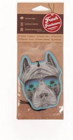 img 1 attached to Pit Bull Scented Dog Car Air Freshener 3 Pack with Essential Oils - Fresh Fresheners