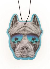 img 4 attached to Pit Bull Scented Dog Car Air Freshener 3 Pack with Essential Oils - Fresh Fresheners