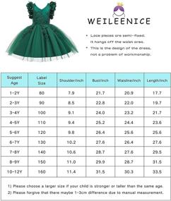 img 3 attached to 👗 Weileenice Lace Dress: Perfect Flower Girl Pageant Dress for Kids' Wedding, Christmas Holiday, and Party Events