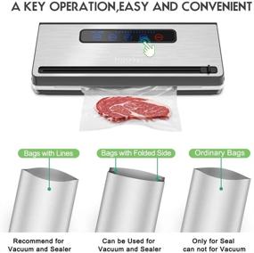 img 1 attached to Upgrade Your Food Preservation with the Vacuum Sealer Machine: Efficient Automatic Saver for Dry & Moist Food, including One Roll sealing Bag!