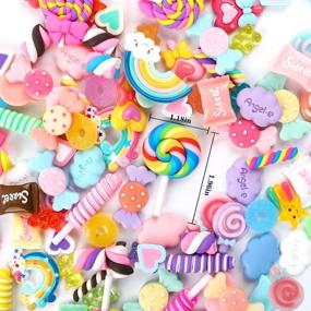 img 3 attached to 🍬 Holicolor 120pcs Slime Charms: Cute Candy Sweets Resin Flatbacks for DIY Crafts, Slime Making, and Scrapbooking