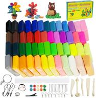🎨 ciaraq polymer clay starter kit - safe & non-toxic, 50 colors oven bake modeling clay with sculpting tools for kids and beginners logo