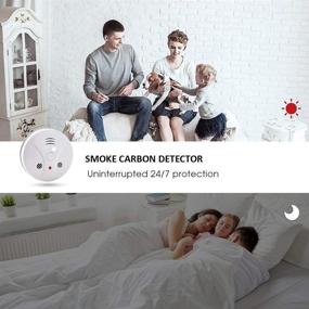 img 1 attached to 3 Pack Combination Smoke and Carbon Monoxide Detector: Portable Battery Operated Fire & Co Alarm for Home and Kitchen