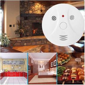 img 2 attached to 3 Pack Combination Smoke and Carbon Monoxide Detector: Portable Battery Operated Fire & Co Alarm for Home and Kitchen