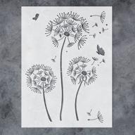 dandelion stencil large 12x16inch - flowers butterfly stencils for painting 🌼 on wood walls canvas furniture - reusable dandelion wall stencils by gss designs logo