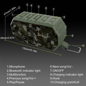 img 2 attached to WuWawu водонепроницаемый камуфляж громкой связи громкой связи