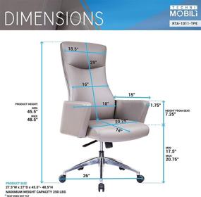 img 1 attached to Taupe Office Chair by Techni Mobili: Versatile Home & Office Furniture