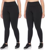 👖 clasmix plus size high waisted tummy control non see through super soft black leggings - women's yoga pants (1x-4x) логотип