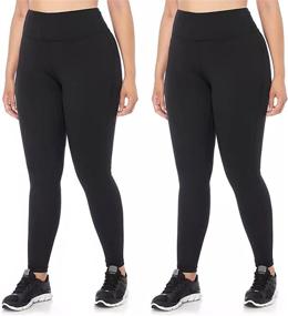 img 4 attached to 👖 Clasmix Plus Size High Waisted Tummy Control Non See Through Super Soft Black Leggings - Women's Yoga Pants (1X-4X)