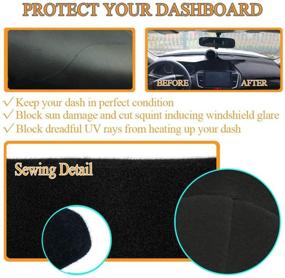 img 2 attached to Yiz Dashboard Cover Dash Cover Mat Fit For Ford F150 F250 F350 Bronco 1980 1981 1982 1983 1984 1985 1986 (80-86 Black) J71