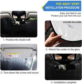 img 1 attached to 🌞 Oarencol Women's Car Windshield Sun Shade - Foldable UV Ray Sun Visor Protector Sunshade to Cool Your Vehicle (55" x 27.6")