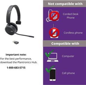 img 2 attached to 🎧 Wireless Headset Bundle: Plantronics Voyager 4210 UC with Headset Advisor Wipe