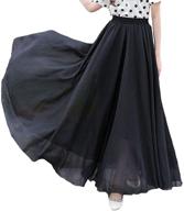 👗 chic vintage chiffon midi skirts for women by afibi logo