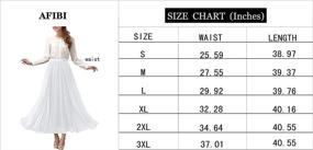 img 1 attached to 👗 Chic Vintage Chiffon Midi Skirts for Women by Afibi