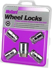 img 1 attached to 🔒 Secure Your Wheels with McGard 24198 Chrome Cone Seat Wheel Locks - Set of 4 (1/2" - 20 Thread Size)