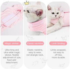 img 1 attached to 🐾 ESDMSE Professional Pet Recovery Suit for Cat Abdominal Wounds and Skin Diseases | After Surgery Wear, E-Collar Alternative for Cats and Dogs | Home Indoor Pets Clothing