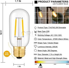 img 2 attached to 💡 Tubular Dimmable LED Bulb - Equivalent Filament, Powered by CRlight