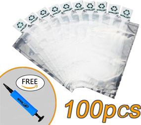 img 2 attached to SABLUE 10X20Cm Shipment Shock Proof Pressure Protector Inflatable Cushioning Shipping Air Bags 100PCS Transparent Inflated Commercial Industrial Products Protective Packaging Free Air Pump-BA100