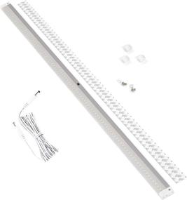 img 2 attached to 💡 Eshine White Finish, Extra Long 40 Inch LED Under Cabinet Lighting Panel Bar with Dimmable IR Sensor and Accessories (No Power Supply), Cool White (6000K)