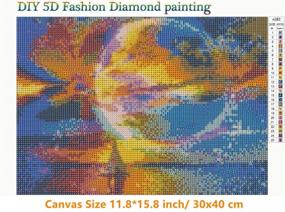 img 2 attached to 🌟 Full Drill Universe Starry Sky Rhinestone Embroidery Cross Stitch Painting Kit 11.8 x 15.8 inch - DIY 5D Diamond Picture Art Craft for Home Wall Decor