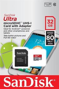 img 3 attached to 🔒 Silver SanDisk Ultra 32GB microSDHC UHS-I Card with Adapter - Standard Packaging (Model SDSQUNC-032G-GN6MA)