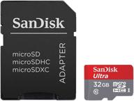 🔒 silver sandisk ultra 32gb microsdhc uhs-i card with adapter - standard packaging (model sdsqunc-032g-gn6ma) logo