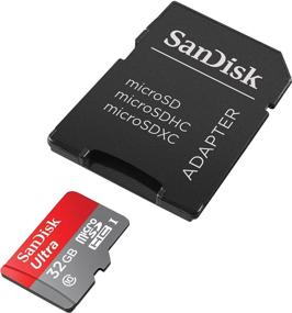 img 2 attached to 🔒 Silver SanDisk Ultra 32GB microSDHC UHS-I Card with Adapter - Standard Packaging (Model SDSQUNC-032G-GN6MA)