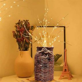 img 2 attached to 🏺 POPGRAT 12'' High Wicker Vase: A Rustic Farmhouse Country Style Flower Holder for Home Decor - Ideal for Dried Branches, Pampas Grass, Cotton, Feathers, Stems, and Table Centerpieces (Brown)