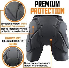 img 3 attached to 🩲 Shinestone Protective Padded Shorts Detachable Pants: Ultimate Defense for Active Enthusiasts