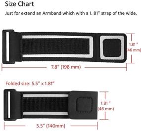 img 3 attached to 📱 QUANFUN Armband Extender Strap: Adjustable Extension for iPhone/Android Samsung Galaxy Armbands - Fit All Sizes - 5.5 inches