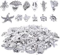 🐠 bronagrand 100pcs mixed antique silver diy ocean fish & sea creatures charms pendants: perfect for stunning bracelet and necklace creations logo