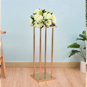 img 3 attached to 💐 Enhance Wedding Decor with the Vincidern 4PCs Geometric Flower Stand and Display Rack (23.6 inch Tall)