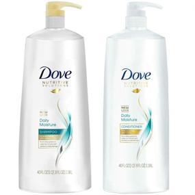 img 4 attached to 🧴 Dove Nutritive Solutions Daily Moisture Shampoo and Conditioner Duo Set, 40 oz Pump Bottles