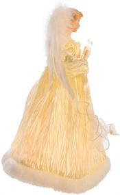 img 1 attached to 🎄 Kurt Adler 10-Light Ivory Angel Christmas Tree Topper, 12-Inch