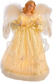 img 3 attached to 🎄 Kurt Adler 10-Light Ivory Angel Christmas Tree Topper, 12-Inch