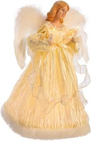 img 4 attached to 🎄 Kurt Adler 10-Light Ivory Angel Christmas Tree Topper, 12-Inch