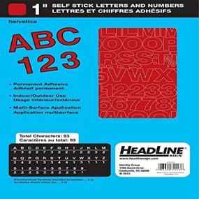 img 4 attached to 🔴 Red 1-Inch Stick-On Vinyl Letters and Numbers - Headline Sign 31113