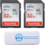 📸 sandisk 32 гб sdhc sd ultra карта памяти (два пакета) + комплект камеры canon eos rebel t7, t6, 77d + комбинированный карт-ридер everything but stromboli. логотип