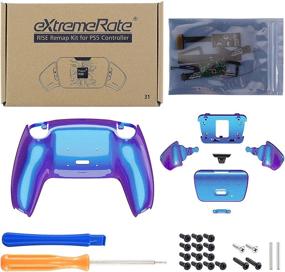 img 2 attached to eXtremeRate Chameleon Purple Blue Programmable Remap Kit for PS5 Controller BDM-010, Upgraded Board &amp; Redesigned Back Shell &amp; Back Button Attachment - Controller NOT Included