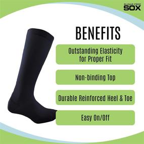 img 2 attached to Sugar Free Sox Super Stretch Compression 🧦 Socks for Big and Tall Individuals, Plus Size