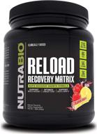 🏋️ nutrabio reload - enhanced muscular recovery formula - post-workout supplement - 3g creatine - 8g bcaas - 5g glutamine - 30 servings, delicious strawberry lemon bomb flavor logo