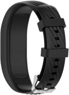 🌟 enhance your garmin vivofit 4 with motong silicone replacement band - sleek black wrist band strap for garmin vivofit 4 logo