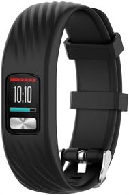 img 3 attached to 🌟 Enhance Your Garmin Vivofit 4 with MOTONG Silicone Replacement Band - Sleek Black Wrist Band Strap for Garmin Vivofit 4