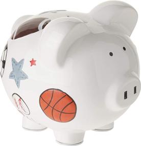 img 1 attached to 🐷 Ceramic Piggy Bank for Children's Cherishing of Savings and Sports