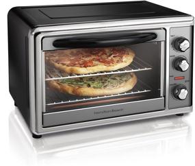 img 4 attached to Hamilton Beach 31107D Convection Countertop Toaster Oven: Rotisserie, Extra-Large, Black & Stainless – Efficient Cooking Solution