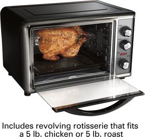 img 3 attached to Hamilton Beach 31107D Convection Countertop Toaster Oven: Rotisserie, Extra-Large, Black & Stainless – Efficient Cooking Solution