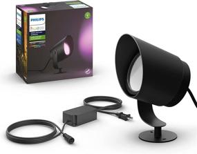 img 4 attached to 🌼 Enhance your Outdoor Space with Philips Hue White & Color Ambiance Lily XL Smart Spot Light Kit (Hue Hub required)- Works with Alexa