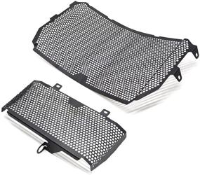 img 2 attached to 🏍️ MT10 Motorcycle Radiator Grille Guard & Oil Protector Cover Kit (Black) – Fits MT-10 MT10 MT 10 2016-2020