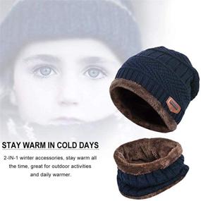 img 1 attached to Оставайтесь уютными в стиле с зимними аксессуарами Supstar Winter Circle Knitted Slouchy для девочек.