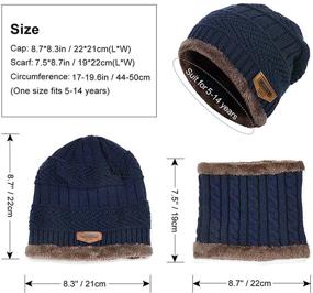 img 3 attached to Оставайтесь уютными в стиле с зимними аксессуарами Supstar Winter Circle Knitted Slouchy для девочек.